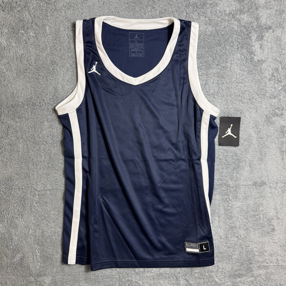 Nike Jordan Jersey Women's Large Blue Jumpman Basketball Tank Top Dri Fit